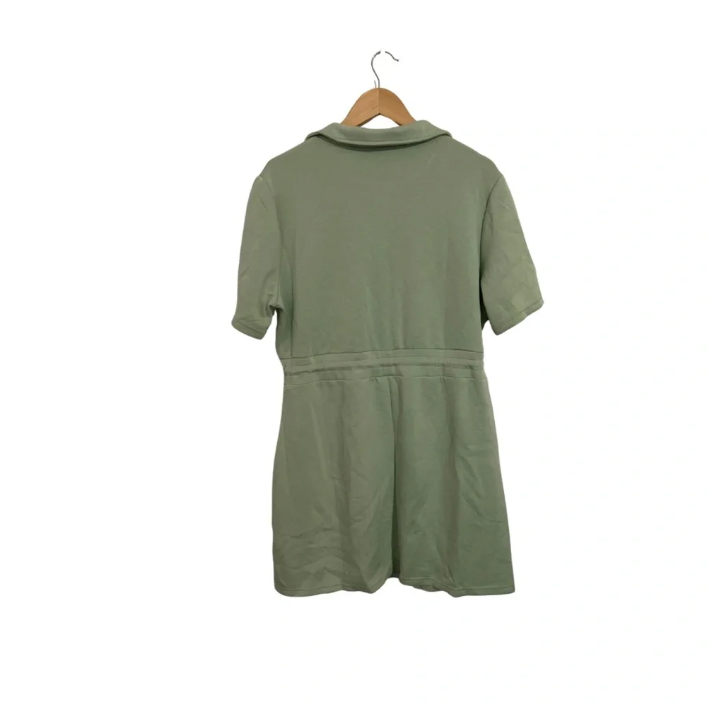 Stylish Green Mini Drawstring Dress XL - Picture 2 of 3